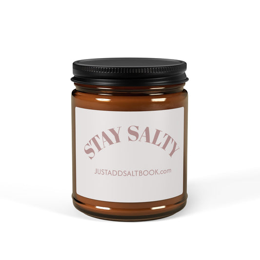 Stay Salty Scented Soy Candle (Multi-Size, Amber Jar)