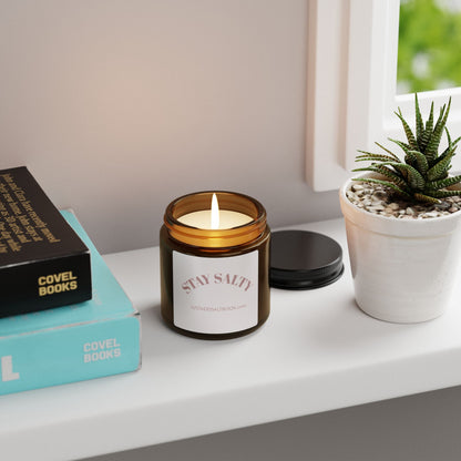 Stay Salty Scented Soy Candle (Multi-Size, Amber Jar)