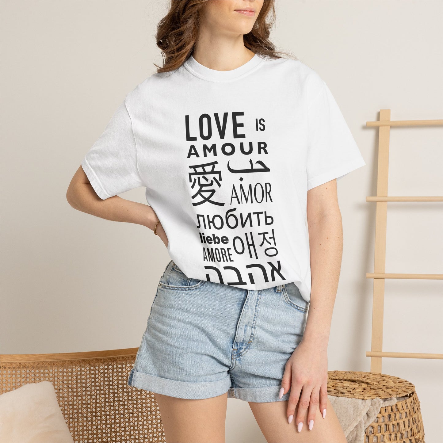 Love in Multi-lingual T-Shirt | 'Love' Typography Tee