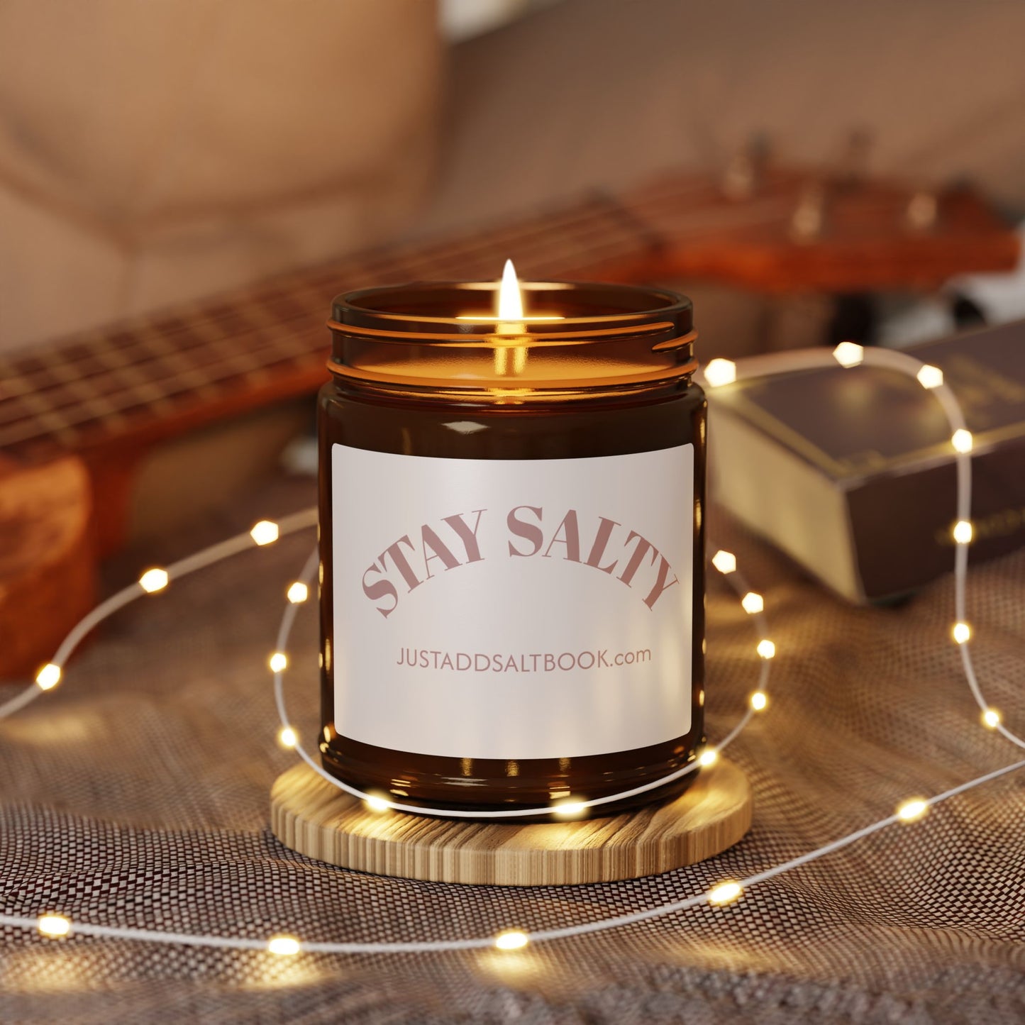 Stay Salty Scented Soy Candle (Multi-Size, Amber Jar)