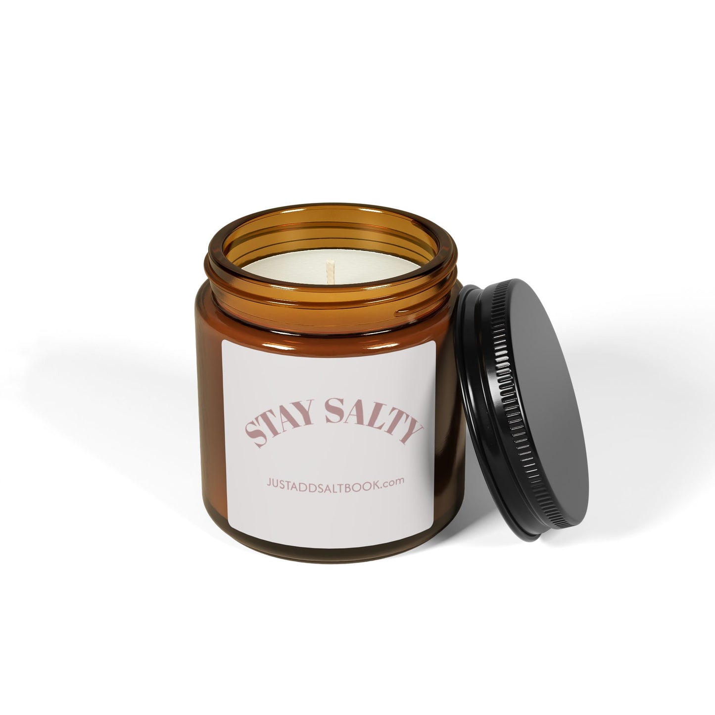 Stay Salty Scented Soy Candle (Multi-Size, Amber Jar)