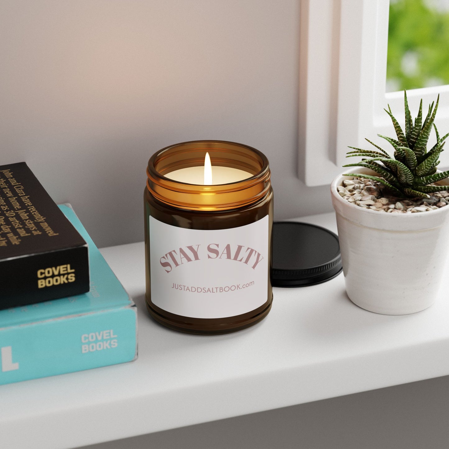 Stay Salty Scented Soy Candle (Multi-Size, Amber Jar)